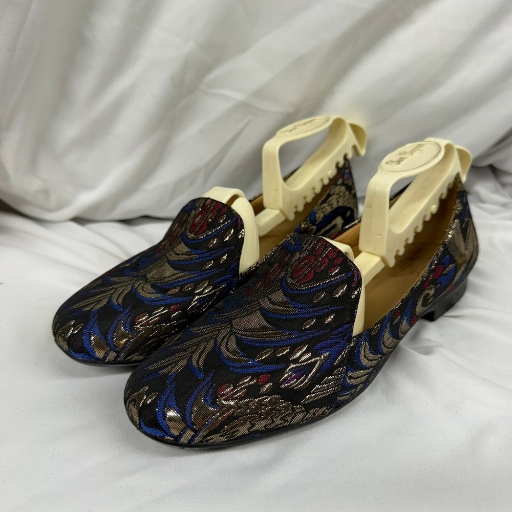 Naturalizer Emiline Womens Comfortable Fashion Flat Loafer Shoes - Black Multi - Picture 4 of 10